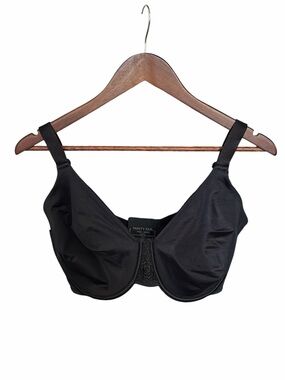 Vanity Fair black seamless bra size 38DDD Underwire Smoothing support adjustable